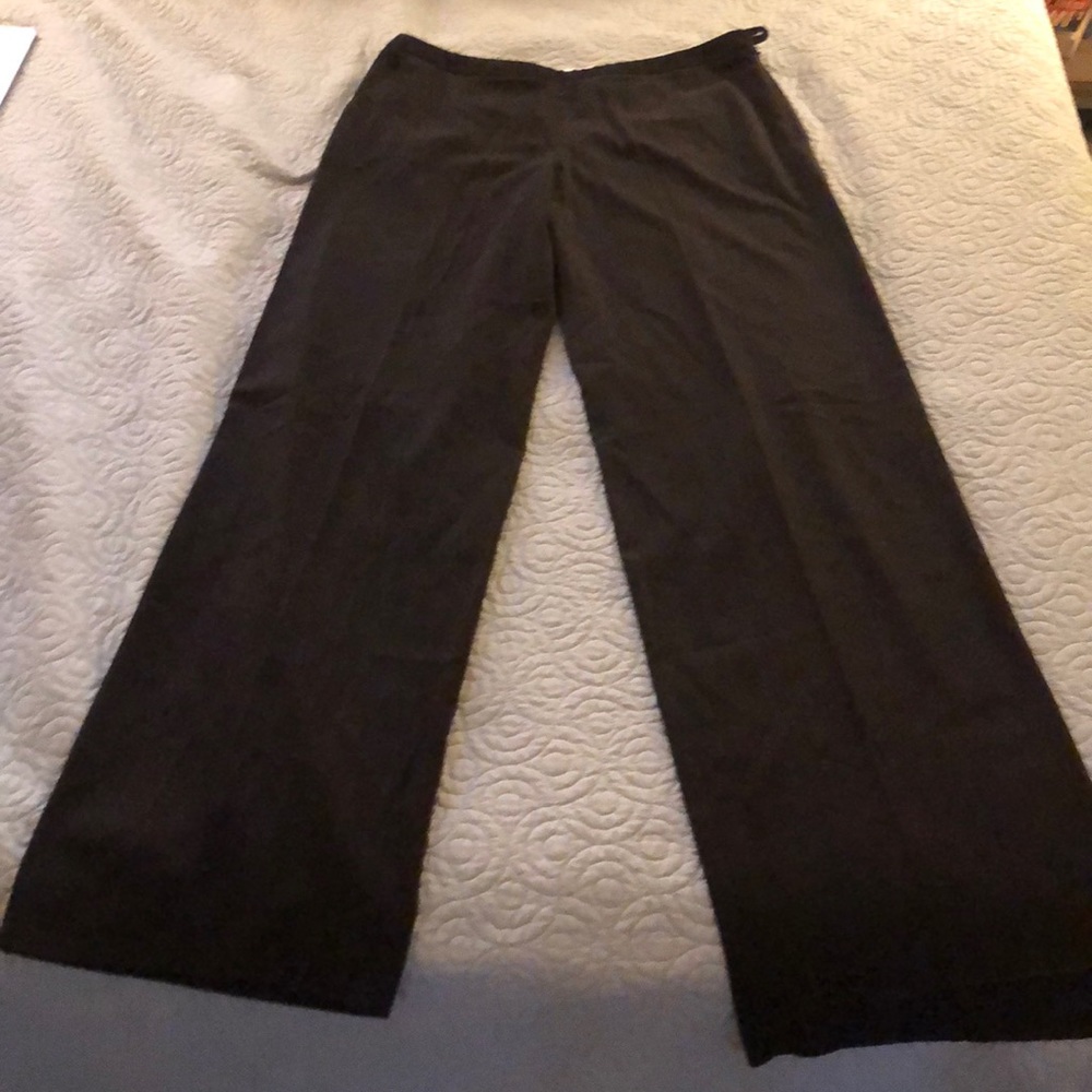 Armani black pin-striped dress pants